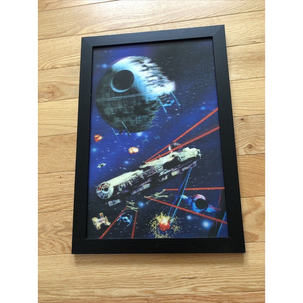 Star Wars Episode VI Return of the Jedi Framed 3D Imagery 19" x 13 " Lucas Films